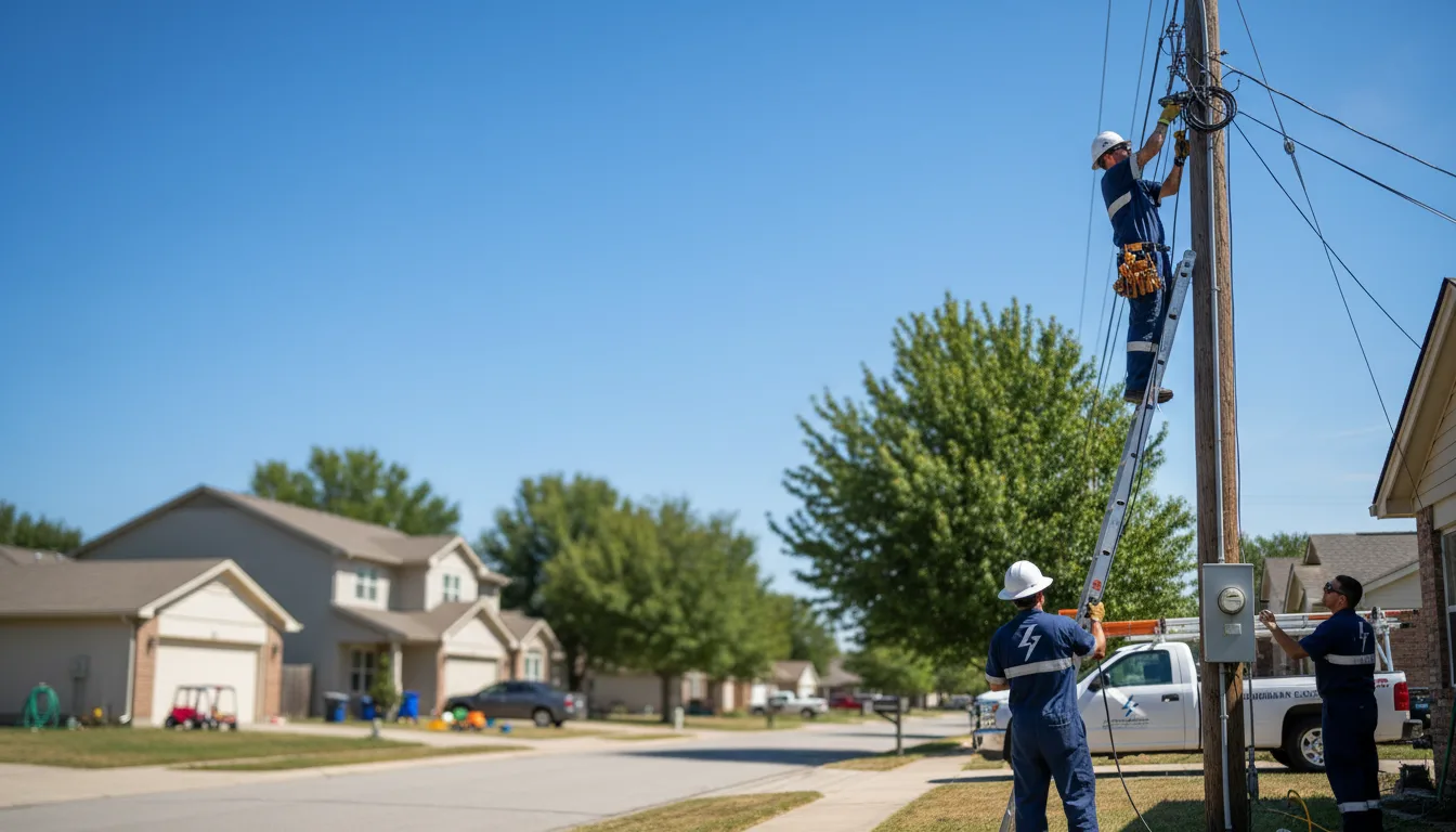 Residential electrician providing installation services in Blythedale, MO